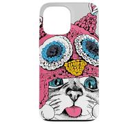 Adorable Owl Kitty Cat Taste of Snow Cute Winter Christmas Carcasa para iPhone 13 Pro MAX