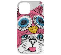 Adorable Owl Kitty Cat Taste of Snow Cute Winter Christmas Carcasa para iPhone 14