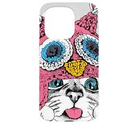 Adorable Owl Kitty Cat Taste of Snow Cute Winter Christmas Carcasa para iPhone 15 Pro