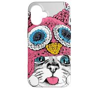 Adorable Owl Kitty Cat Taste of Snow Cute Winter Christmas Carcasa para iPhone 16