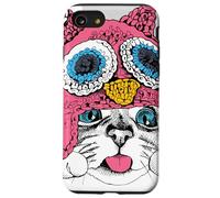 Adorable Owl Kitty Cat Taste of Snow Cute Winter Christmas Carcasa para iPhone SE (2020) / 7/8
