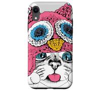 Adorable Owl Kitty Cat Taste of Snow Cute Winter Christmas Carcasa para iPhone XR