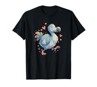 Adorable pájaro Dodo extinto con Corazones Coloridos Camiseta