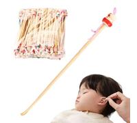Adorable Palillo Para Orejas De Muñeca: Kit De Cuchara Para Orejas De 100 Piezas, Limpiador De Cerumen Apto Para Niños, Diseño De Cabeza Y Lindo Que Garantiza Una Higiene Cómoda | Uso De Viajes