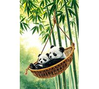 Adorable Panda Cubs Relaxing in a Cozy Hammock Journal: a GRAPH notebook for self-expression