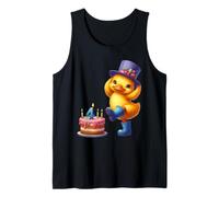 Adorable Patito celebración de 4 años Camiseta sin Mangas