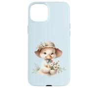 Adorable Patito con Flores ilustración Carcasa para iPhone 15 Plus