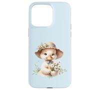 Adorable Patito con Flores ilustración Carcasa para iPhone 15 Pro MAX