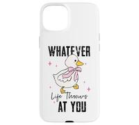 Adorable patito con lazo rosa Carcasa para iPhone 15 Plus