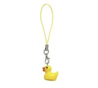Adorable pato amarillo cadena de teléfono fácil de sujetar llavero colgante de animales decoración hecha a mano para bolsos y carteras