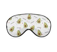 Adorable patrón con bonito antifaz de aguacate para dormir con correa ajustable, cómodo y suave, ayuda para dormir, máscaras de ojos que bloquean la luz
