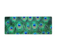 Adorable Pavo Real Verde,Alfombrilla de ratón Grande para Escritorio, Teclado de Ordenador, Base de Goma Antideslizante, 30 x 80 cm