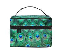 Adorable Pavo Real Verde, Bolsa de Maquillaje Bolsa de cosméticos Bolsa de artículos de tocador de Viaje portátil Estuche para lápices Bolsa de artículos de tocador