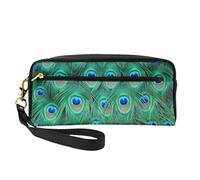 Adorable Pavo Real Verde, Bolsa de Maquillaje Bolsa de cosméticos Bolsa de Aseo de Viaje portátil Estuche de Cuero para Mujeres y niñas