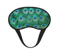 Adorable pavo real verde, Cubiertas oculares completas, antifaces para dormir que bloquean la luz, orejeras opacas para dormir