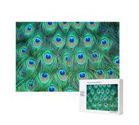 Adorable Pavo Real Verde,Rompecabezas de Madera de 300 Piezas, Juego Familiar, Rompecabezas para Adultos, Adolescentes, decoración del hogar