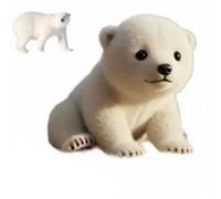 Adorable Peluche de Oso Polar con Detalles realistas, CREA un Ambiente Acogedor para dormitorios y Salas de Estar, el compañero Momentos de relajación y Comodidad