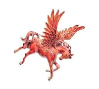 Adorable pin de caballo de animal para entusiastas del zodiaco chino, broche de aleación artesanal, accesorio de moda, broche de animal de regalo, talla única, como se describe