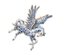 Adorable pin de caballo de animal para entusiastas del zodiaco chino, broche de aleación artesanal, accesorio de moda, broche de animal de regalo, talla única, como se describe