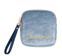 Adorable Pink Peri - Bolsa de almacenamiento reutilizable para toallas sanitarias portátil para mujeres y niñas, terciopelo suave al tacto con cordón de clip abierto a juego, reutilizable, período