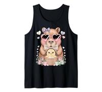 Adorable Pollito de Pascua Lindo Capibara Huevo Caza niños niñas Camiseta sin Mangas