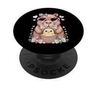 Adorable Pollito de Pascua Lindo Capibara Huevo Caza niños niñas PopSockets PopGrip Adhesivo