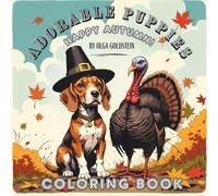 Adorable puppies-Happy autumn: coloring book