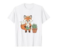 Adorable riego de Plantas de Animales Lindos jardineros Zorros Camiseta