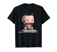 Adorable Robot Cuadrado Retro máquina de Ciencia ficción Camiseta