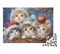 Adorable Rompecabezas de Gato. Apto para Todas Las Edades. Dificultad Media. Ideal para Fines Decorativos. 500 Piezas (52 x 38 cm).