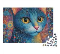 Adorable Rompecabezas de Gato: Juego Educativo Muy Interesante con una Forma única y Lleno de sorpresas, 1000 Piezas (75 x 50 cm)