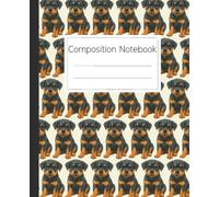 Adorable Rottweiler Puppy Pattern Composition Notebook: A Fun Notebook for Dog Lovers and Rottweiler Owners for School, Journaling, and Writing