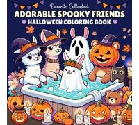 Adorable Spooky Friends Halloween Coloring Book: 50 Designs with Cute Animal Characters in Spooky and Cozy Scenes for Kids and Adults in Simple, Bold & Easy Style (Spooky Coloring Books)