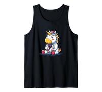 Adorable Unicornio en Enfermera Busca Amantes de la Medicina Camiseta sin Mangas