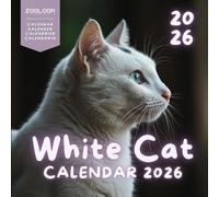 Adorable White Cats 2026 Calendar: Fluffy Friends for Every Month | Square 8.5 x 8.5 in.