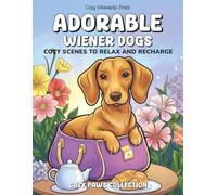 Adorable Wiener Dogs Coloring Book for Adults: Cozy Scenes with Cute Dachshunds to Relax and Recharge | Ideal Gift for Dog Lovers | 8.5 x 11 Inches, 100 pages | 45 illustrations