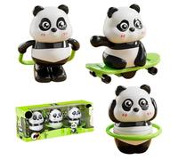 Adorable Wind-Up Panda Toy Set,Clockwork Walking Panda Toy Decor Ornament,Classic Walking Animal Toys for Party Gift (1 Set)