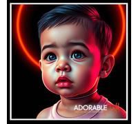 Adorable World: Grayscale coloring book with realistic drawing of adorable babies' portrait