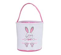 Adorables Bolsas de Pascua de Conejito, Cestas de Lona de Gran Capacidad para Niños, Cesta de Almacenamiento de Pascua, Bolsas de Caza de Huevos de Pascua para Decoración de (#1)