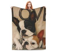 Adorables Boston Terriers Adoran A Los Cachorros, Perros Pequeños Mantas Caliente Cálida Mantas Franela Suave Blanket para Sillón Viaje Todas Las Estaciones L