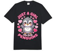 Adorables Corazones de pingüino bebé Solo una Chica Que ama los pingüinos Comfort Colors Adult Heavyweight T-Shirt