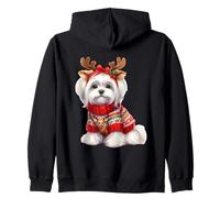 Adorables Cuernos de Reno navideños para Perros Sudadera con Capucha
