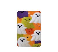 Adorables fantasmas blancos flotando en naranja violeta ambientadores para coche, 4 tarjetas perfumadas colgantes, tarjetas perfumadas para coche, tabletas de aromaterapia