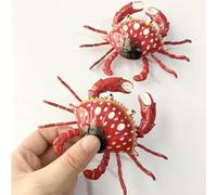 Adorables imanes de nevera con forma de cangrejo animados con apéndices móviles, decoración de nevera hecha a mano, artículos esenciales para el hogar
