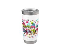 Adorables luces de cacao caliente de pingüinos de invierno Vaso térmico de acero inoxidable de doble pared