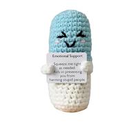 Adorables píldoras de apoyo emocional de ganchillo, píldoras de emergencia, píldora rellena de ganchillo, alivio del estrés, la píldora feliz, regalos de cuidado, recuperarse pronto, decoración de