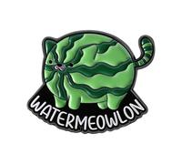 Adorables pines inspirados en gatos, diseño de frutas, sandía, plátano, mangos, fresas, insignias de metal resistentes para uso casual, bonitos regalos de frutas de animales, talla única, como se