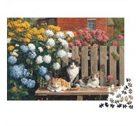 Adorables Rompecabezas de Gatos: un pasatiempo Encantador. La Herramienta unir. 1000 Piezas (75 x 50 cm).