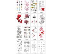 Adorables Y Originales Pegatinas De Tatuajes Temporales Con Ciervos, Pandas, Estrellas De Dibujos Animados Y Otros Diseños Pequeños. 60 * 105mm A105