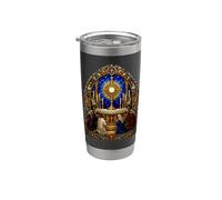 Adoración Eucarística Catedral Gótica Mosaico Arte Arte Vaso térmico de acero inoxidable de doble pared